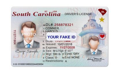 South Carolina Fake ID Template – V2