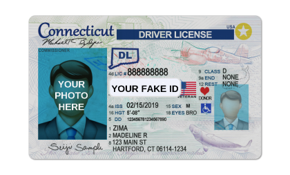 Connecticut Fake ID Template
