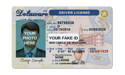 Delaware Fake ID Template
