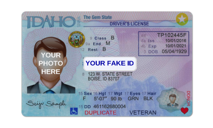 Idaho Fake ID Template