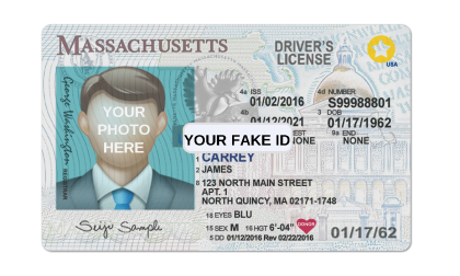 Massachusetts Fake ID Template