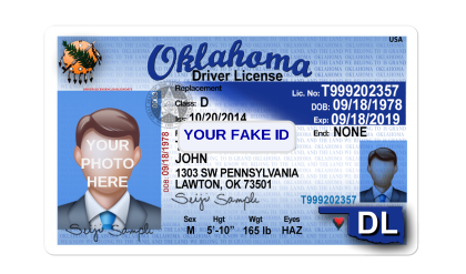 Oklahoma Fake ID Template – V2