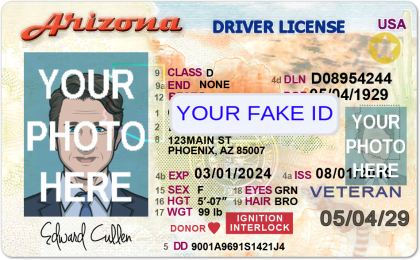 Arizona Fake ID Template Front